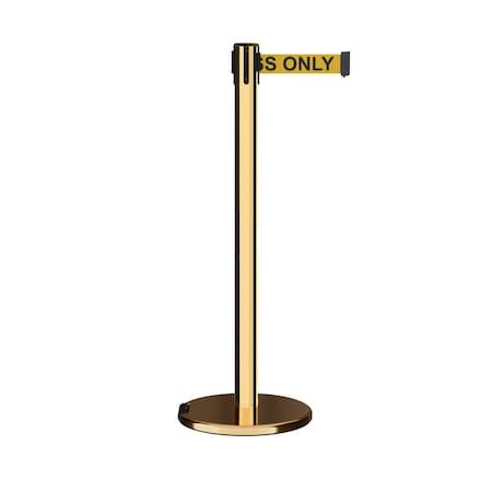 Retractable Belt Rolling Stanchion, 2.5ft Pol.Brass Post  7.5ft Auth